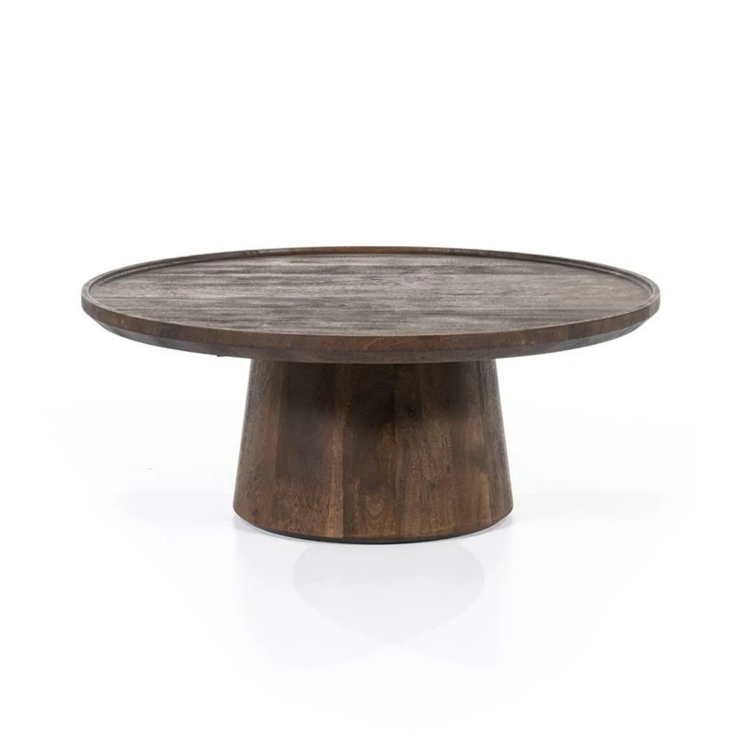 Ronde Salontafel Ron Mangohout 80 cm - Bruin - Loft24.nl