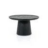 Ronde Salontafel Ron Mangohout 66 cm - Zwart - Loft24.nl