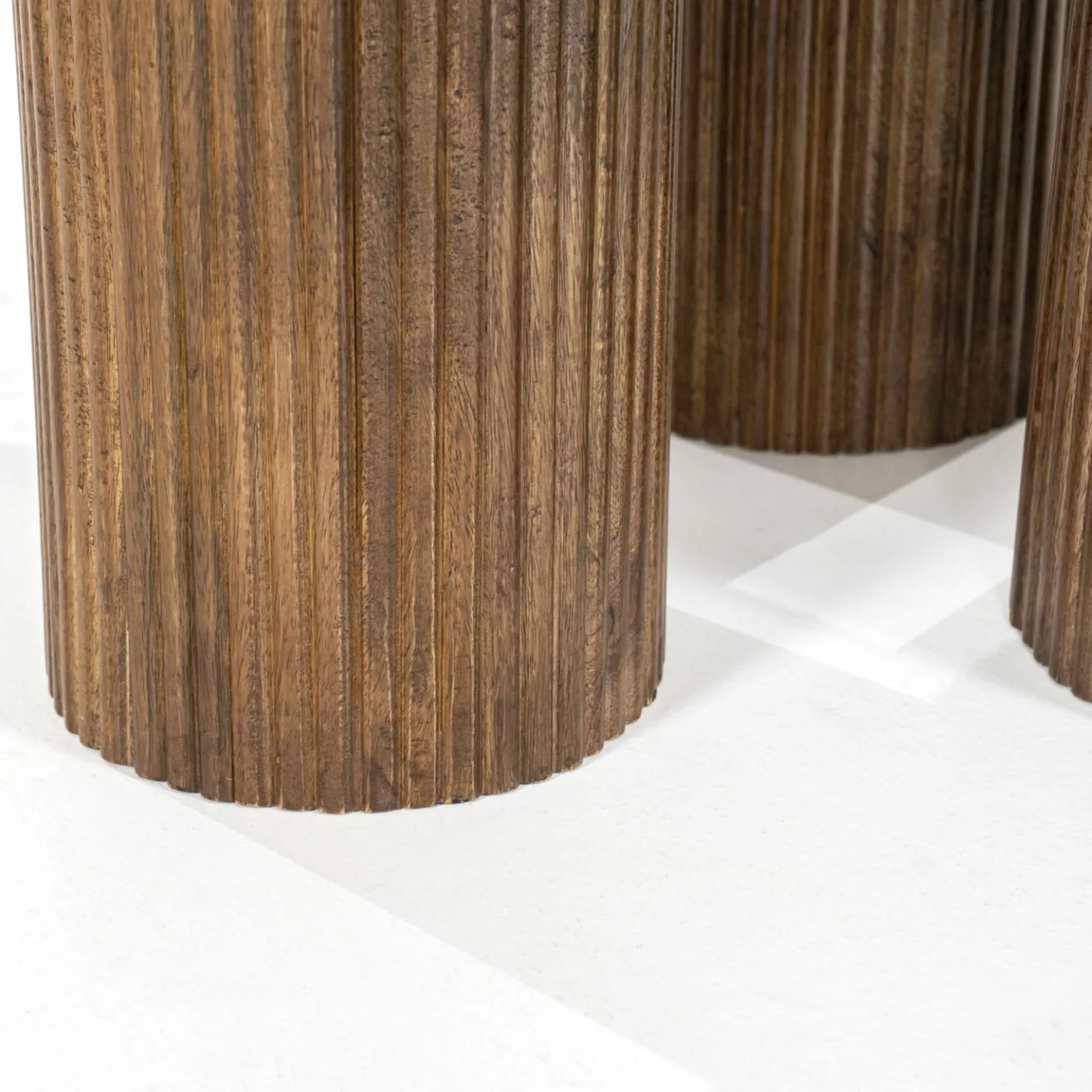 Ronde Salontafel Xavi Marmer en Mangohout - 90cm - Loft24.nl