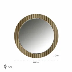Ronde Spiegel Ironville Ø86cm kleur Goud - Loft24.nl