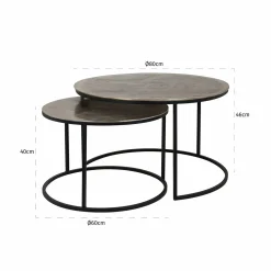 Salontafel Asher Set van 2 stuks - Loft24.nl