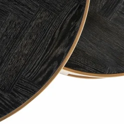 Salontafel Blackbone Eiken met metalen frame - set van 2 - Loft24.nl