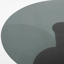 Salontafel Boogie Mangohout en glas 55 cm - Zwart - Loft24.nl