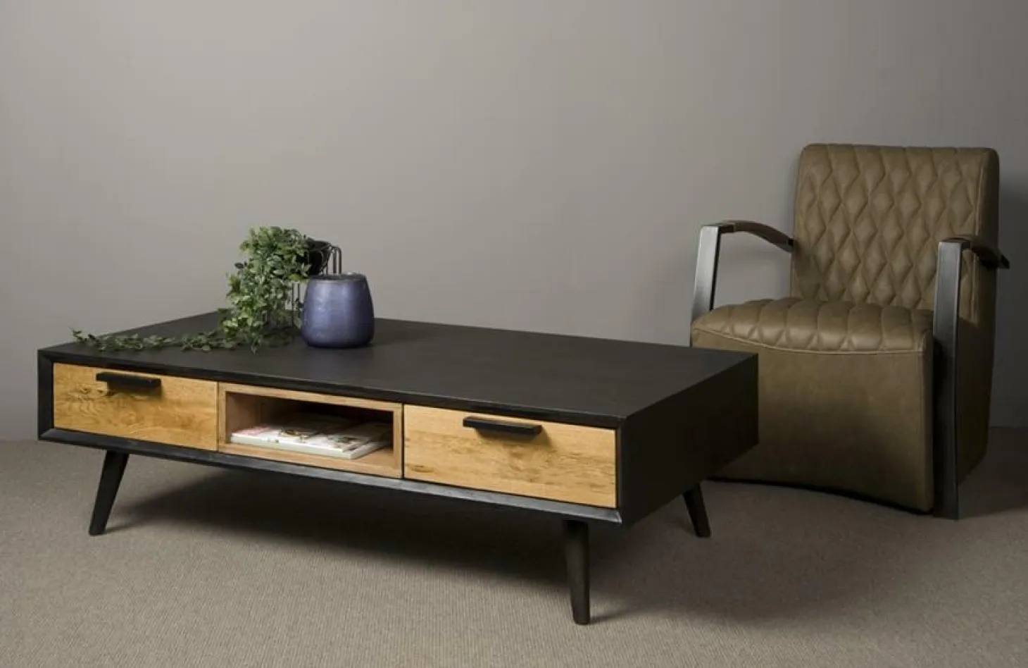 Salontafel Bresso Eiken 140x70 cm - Loft24.nl