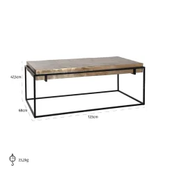 Salontafel Calloway 123 x 68cm - Champagne Gold - Loft24.nl