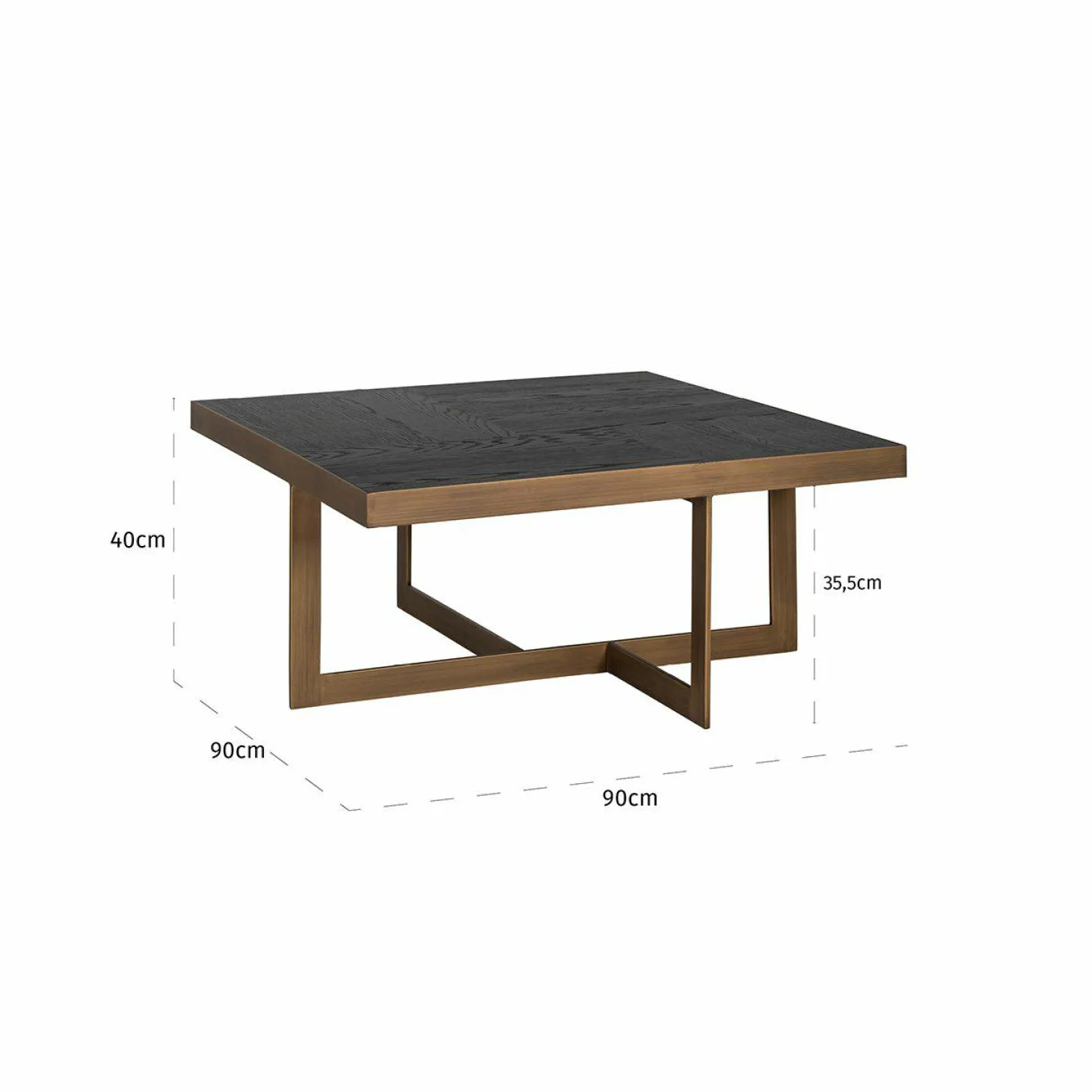 Salontafel Cambon Eiken - 90 x 90 cm - Loft24.nl