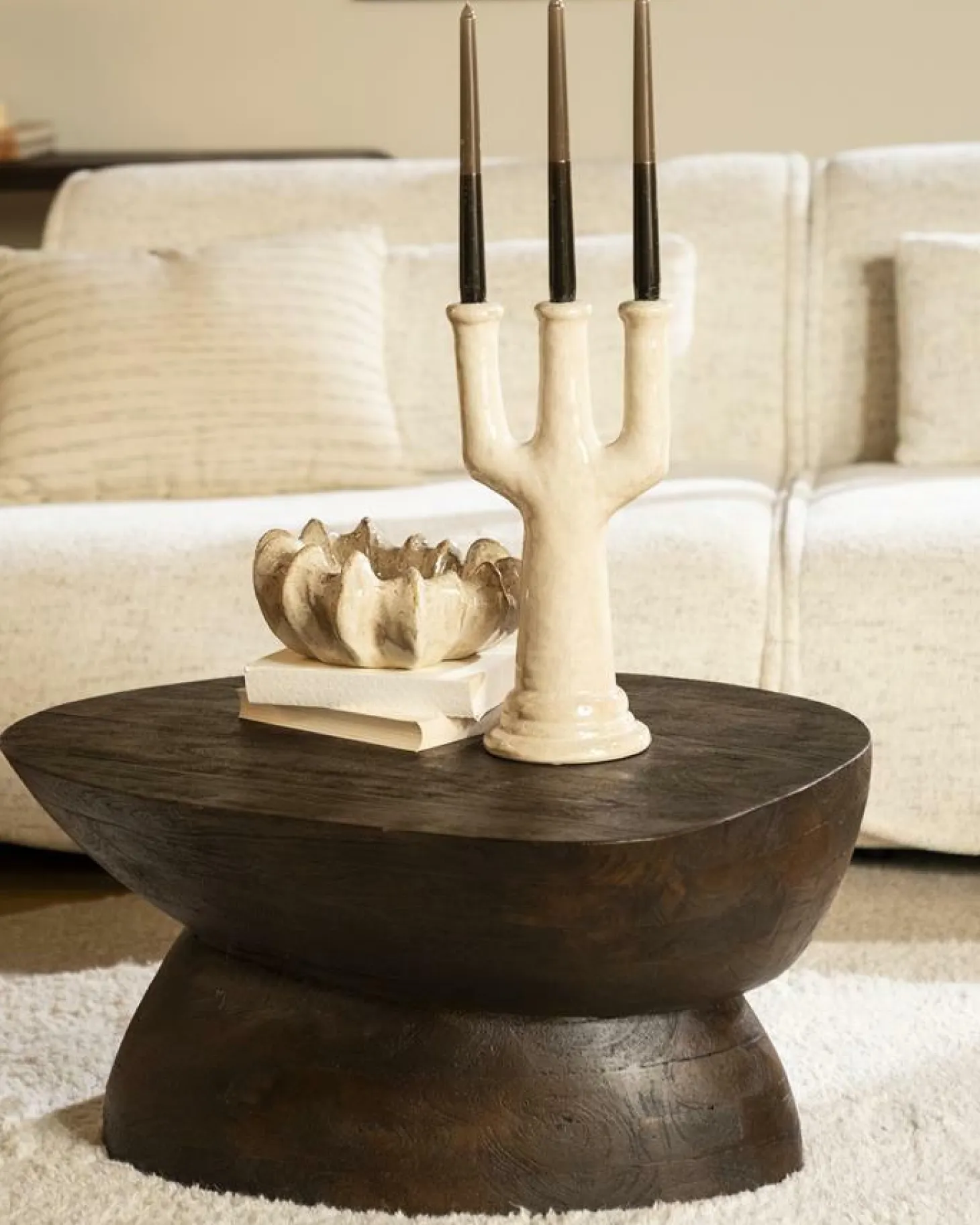 Salontafel Cobble Hout - Bruin - Loft24.nl