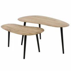 Salontafel Croc Organisch Set van 2 Acaciahout - Loft24.nl