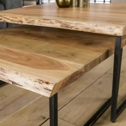 Salontafel Edge set van 2 stuks Acaciahout - Loft24.nl