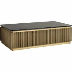 Salontafel Ironville 140 x 80 cm Marmer - Goud - Loft24.nl