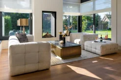 Salontafel Ironville 140 x 80 cm Marmer - Goud - Loft24.nl