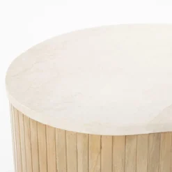 Salontafel Kira Large Mangohout en Marmer - Loft24.nl