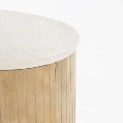 Salontafel Kira Large Mangohout en Marmer - Loft24.nl