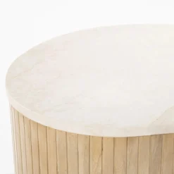 Salontafel Kira Large Mangohout en Marmer - Loft24.nl