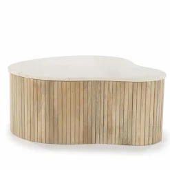 Salontafel Kira Medium Mangohout en Marmer - Loft24.nl