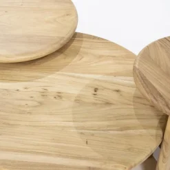 Salontafel Leoti Acaciahout - Naturel 60cm - Loft24.nl
