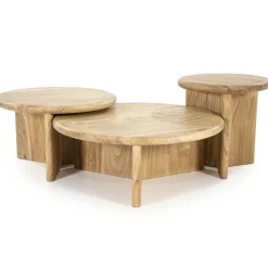 Salontafel Leoti Acaciahout - Naturel 60cm - Loft24.nl