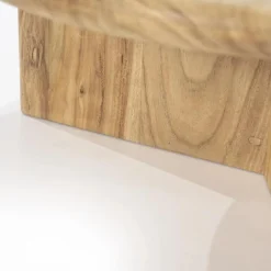 Salontafel Leoti Acaciahout - Naturel 80cm - Loft24.nl