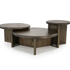 Salontafel Leoti Mangohout - Bruin 80cm - Loft24.nl