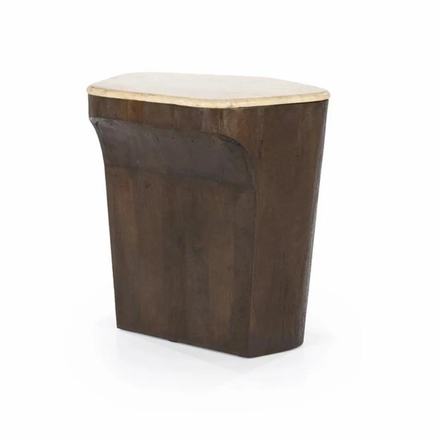 Salontafel Luna Mangohout en Travertin 128 x 63cm - Loft24.nl