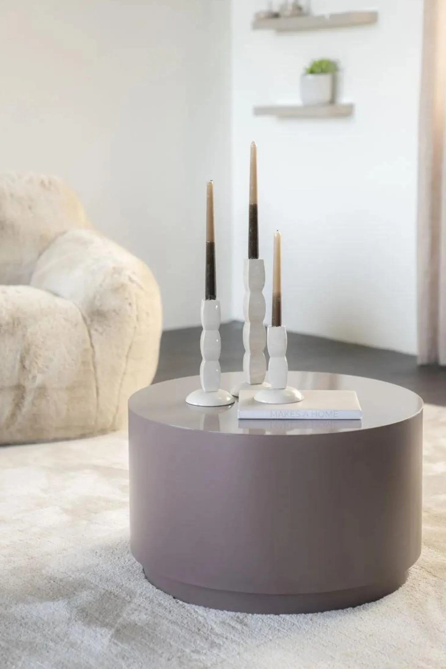 Salontafel Mesita 60cm - Donker Taupe - Loft24.nl