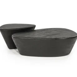 Salontafel Mila Mangohout Zwart - 100x78cm - Loft24.nl