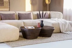 Salontafel Mila Mangohout Zwart - 100x78cm - Loft24.nl