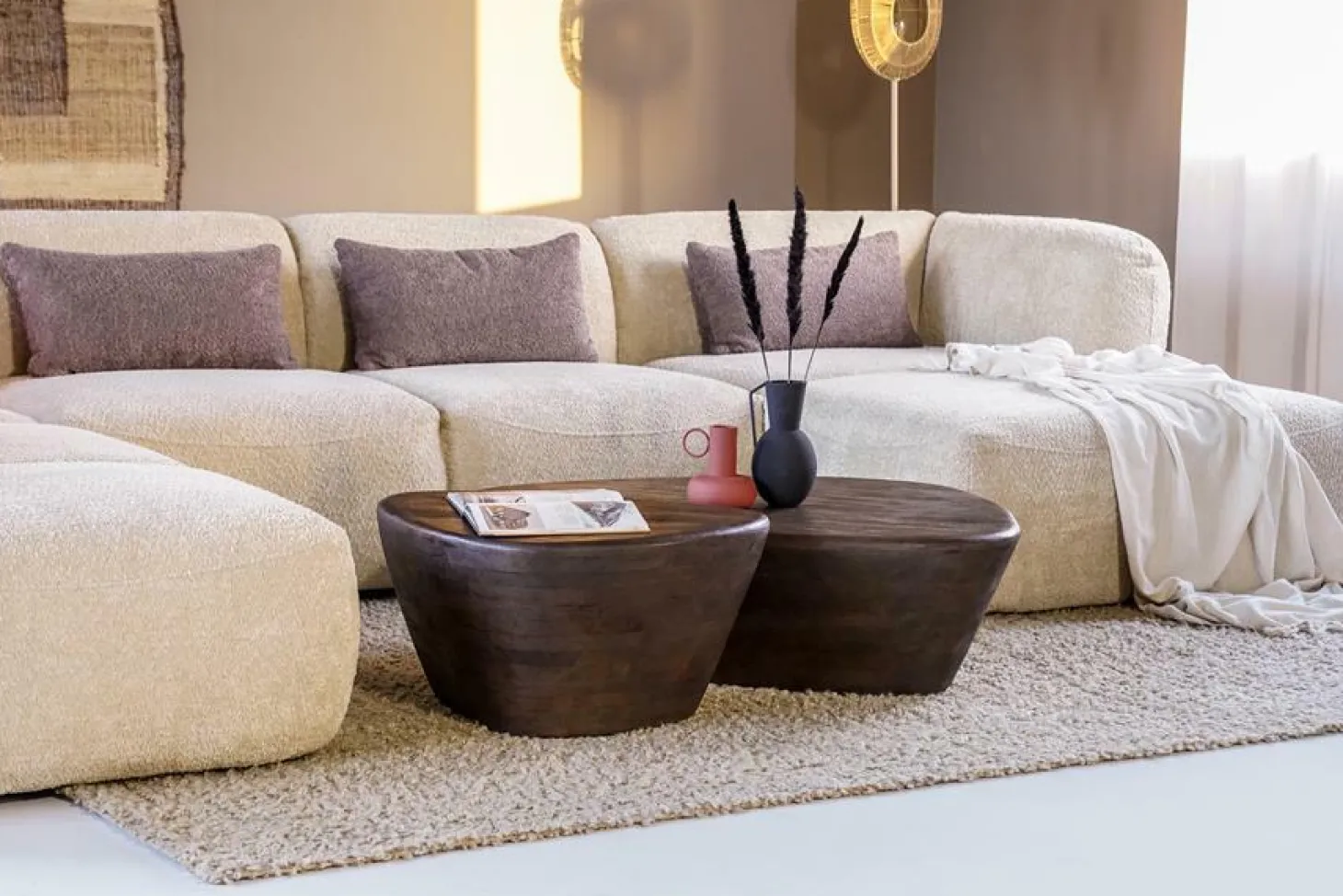 Salontafel Mila Mangohout Bruin - 100x78cm - Loft24.nl