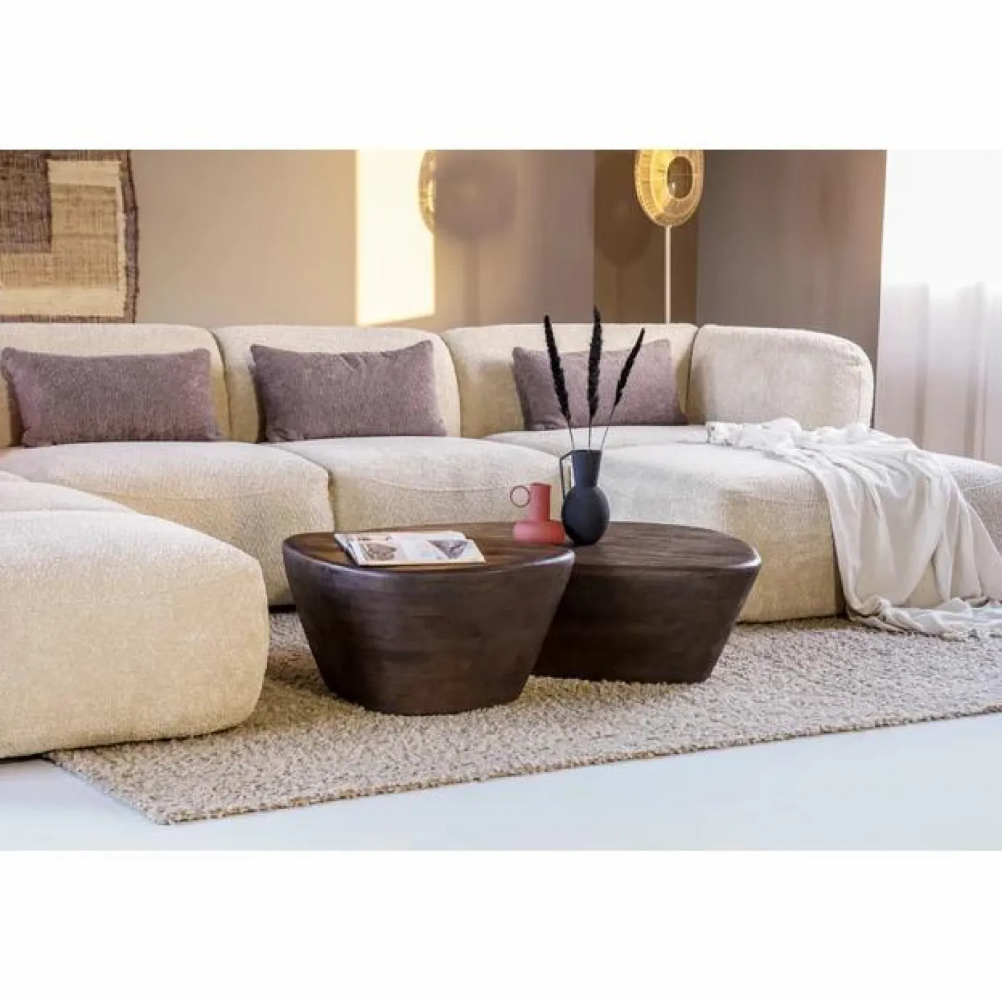 Salontafel Mila Mangohout Bruin - 100x78cm - Loft24.nl