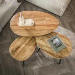 Salontafel Organisch - Set van 3 stuks - Loft24.nl