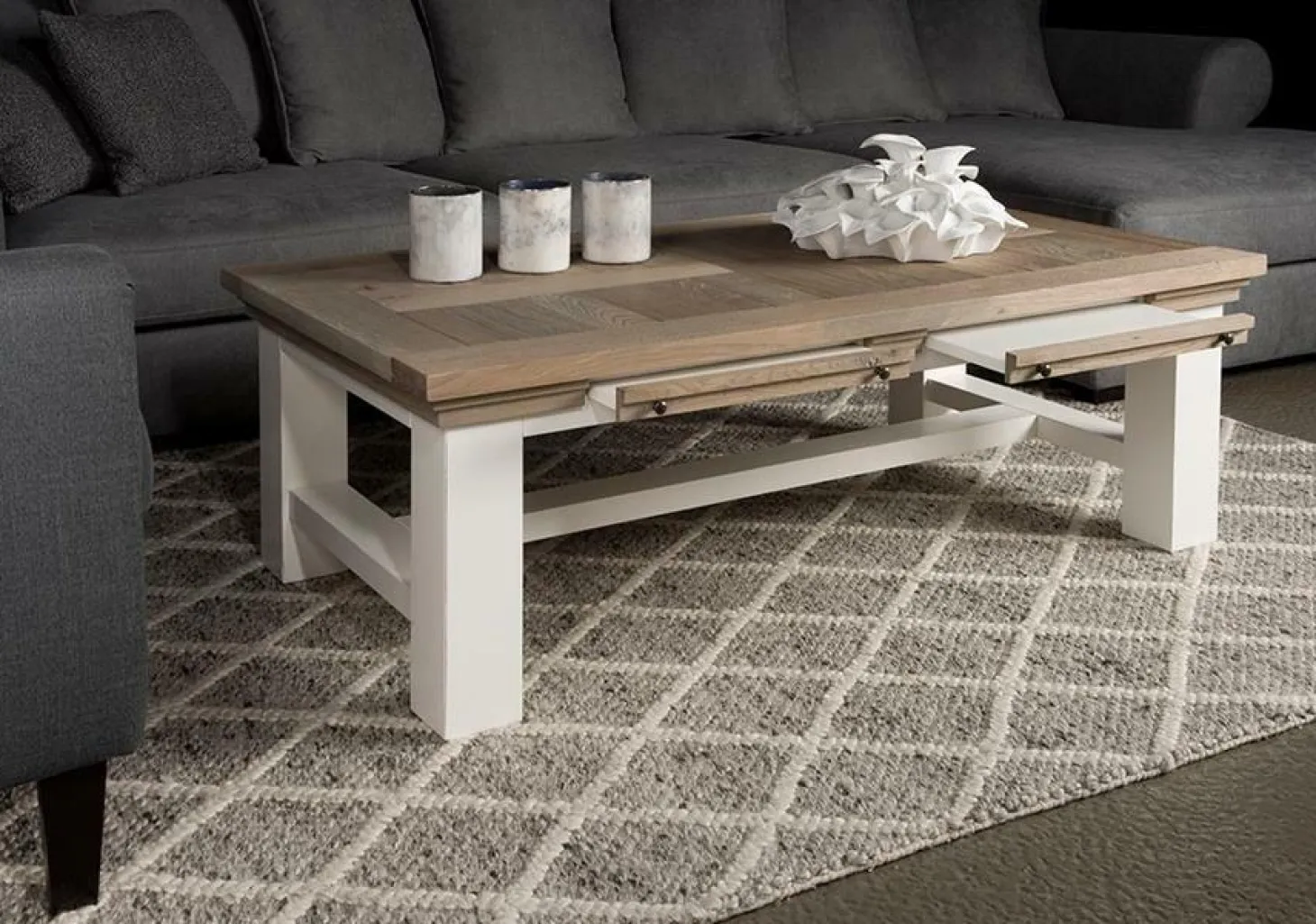 Salontafel Parma 75 x 135 cm - Wit - Loft24.nl