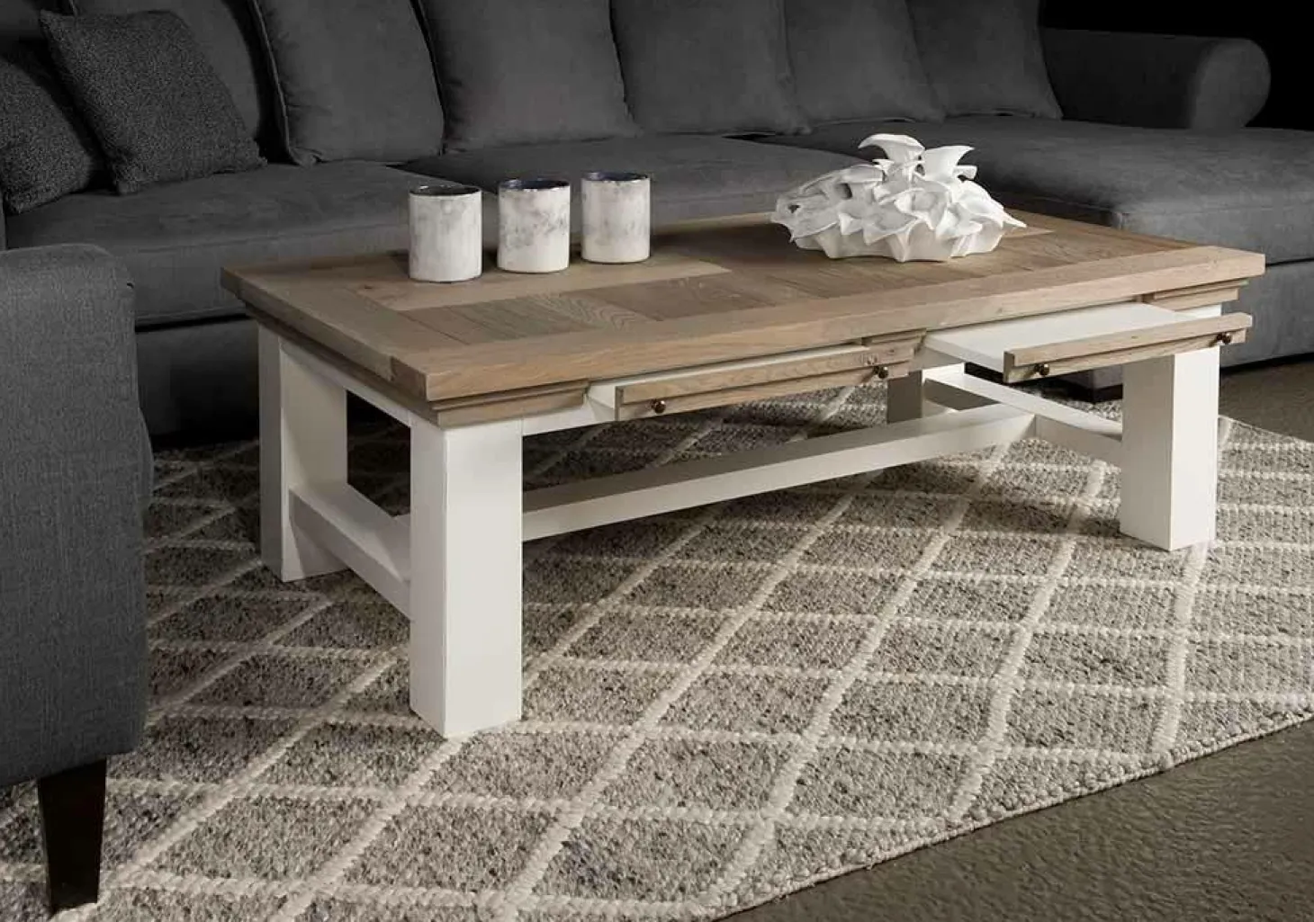 Salontafel Parma 75 x 135 cm - Wit - Loft24.nl