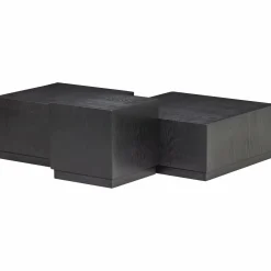 Salontafel Pim Essen Set van 3 stuks zwart - Loft24.nl