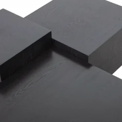 Salontafel Pim Essen Set van 3 stuks zwart - Loft24.nl