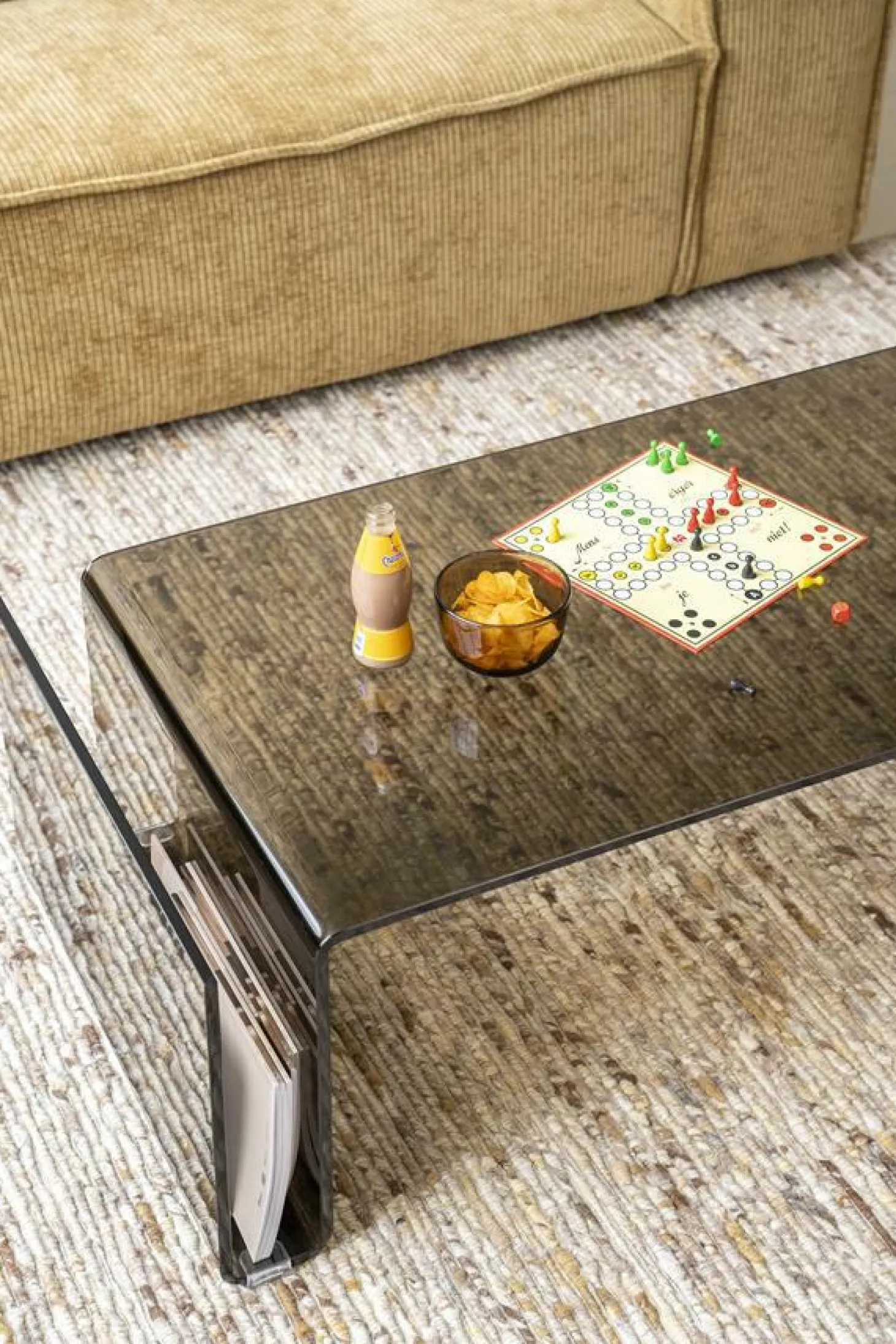 Salontafel Shadow Glas 120 x 60 cm - Bruin - Loft24.nl