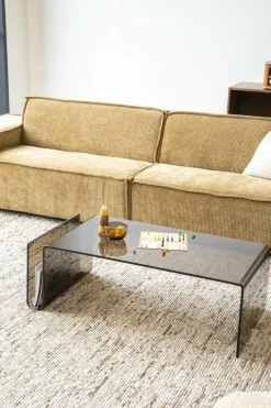 Salontafel Shadow Glas 120 x 60 cm - Bruin - Loft24.nl