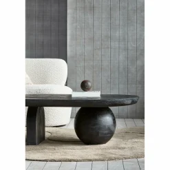 Salontafel Steppe Mangohout 110 x 72cm zwart - Loft24.nl