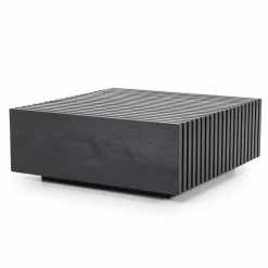 Salontafel Tom Mangohout - Zwart 90x90cm - Loft24.nl