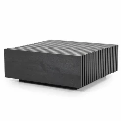 Salontafel Tom Mangohout - Zwart 90x90cm - Loft24.nl