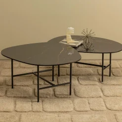 Salontafel Vajen Marmerlook 70x70 cm - Loft24.nl