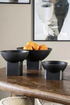 Schaal Bora medium - Zwart - Loft24.nl