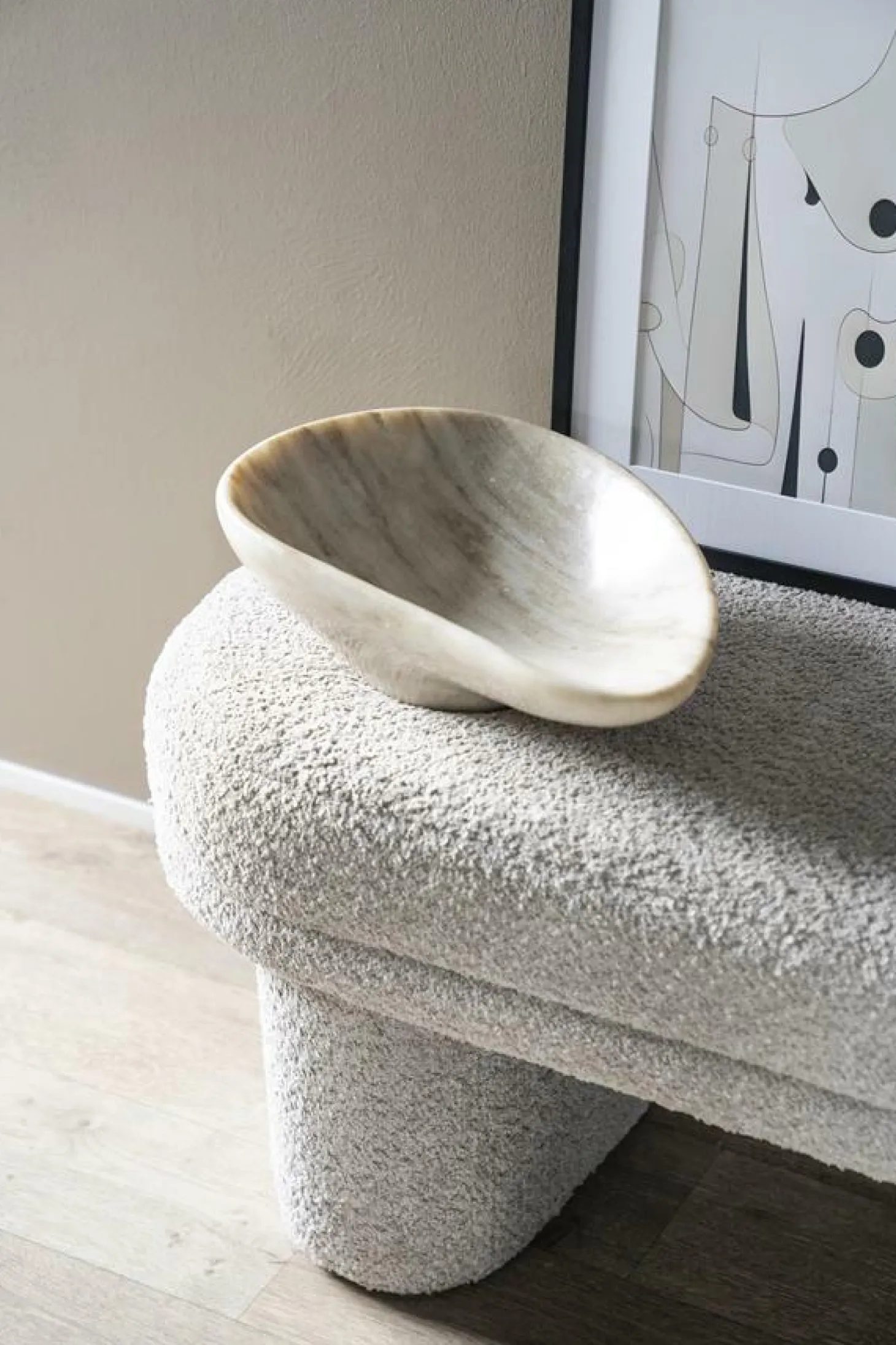 Schaal Grigio Marmer 43 x 27 cm - Loft24.nl