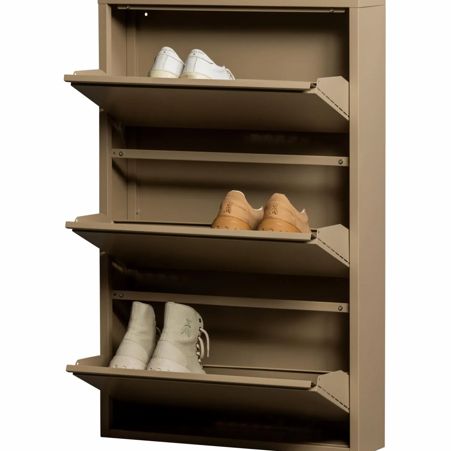 Schoenenkast Sabine 3-laags, 103 x 66cm, kleur Zand - Loft24.nl