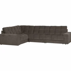 Second date hoekbank links vintage warm grijs - Loft24.nl