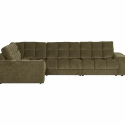 Second date hoekbank links vintage groen - Loft24.nl