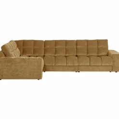 Second date hoekbank links vintage goud - Loft24.nl