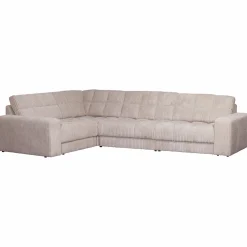 Second date hoekbank links grove ribstof naturel - Loft24.nl