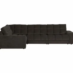 Second date hoekbank links vintage antraciet - Loft24.nl