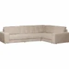 Second date hoekbank rechts grove ribstof travertin - Loft24.nl