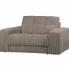 Second Date loveseat Grove ribstof 136 x 101 cm - Mud - Loft24.nl